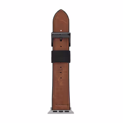 Skechers All-Gender Apple 38/40/41mm Faux Leather Interchangeable Watch Band Strap  Color: Brown (Model: SRS1002)