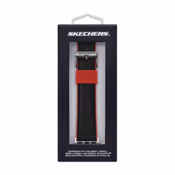 Skechers All-Gender Apple 38/40/41mm Faux Leather Interchangeable Watch Band Strap  Color: Black (Model: SRS1003)