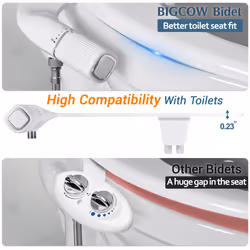 The Helper Bees ZFMSLEB013 bidet shower Stainless steel, White