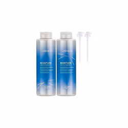 Joico Moisture Recovery Shampoo 1000ml & Conditioner 1000ml for Dry/Damaged/Dehydrated Hair hair DUO Set + FREE PUMPS