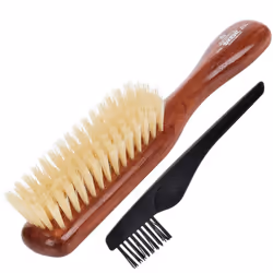 Kent DA4S Finest Women's Danta Wood, Soft White Bristle, Narrow Grooming Hair Brush - Fine or Thinning Hair, Promotes Shine / ...