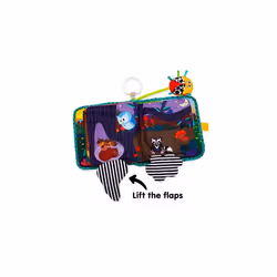 TOMY L27385 LAMAZE Bitty Bug Book, Clip on Pram and Pushchair Newborn, Sensory Babies with Colours and Sounds, Development Toy for Boys and Girls