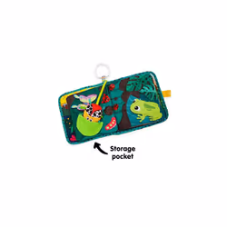 TOMY L27385 LAMAZE Bitty Bug Book, Clip on Pram and Pushchair Newborn, Sensory Babies with Colours and Sounds, Development Toy for Boys and Girls