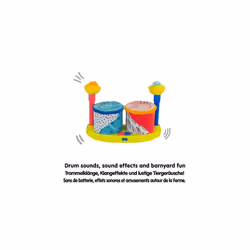 Lamaze Squeeze Beats First Drum Set, Musical Toy, Newborn Baby Toy, Sensory Toy for Babies with Colours, Babyshower Gift for New Parents, Develop