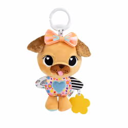 Lamaze Lovey The Pug Clip & Go Baby Pram Toy