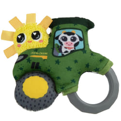 LAMAZE John Deere My First Tractor Rattle | Soft Baby Rattle with Easy-Grip Ring  Different Structures and Fabric Ribbons | Sensory Toy for Baby from
