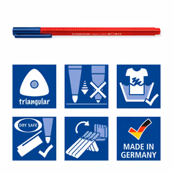 323 SB20 Triplus Colour Fibre-Tip Pens, 1.0mm - Assorted Colours (Pack of 20)