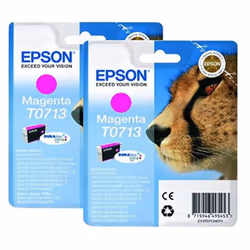 Original T0713 Ink Cartridges, Magenta (Twin Pack), Genuine