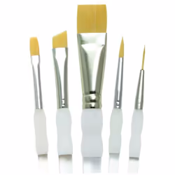 Royal & Langnickel Soft Grip Paint Brushes (5 Piece Brush Set)