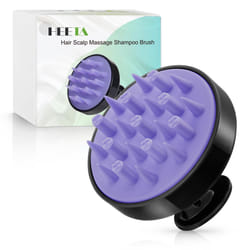 HEETA Hair Scalp Massager Brush  Updated Hair Shampoo Brush  Wet & Dry Scalp Exfoliator with Soft Silicone Bristles  Head Massager Washing Hair Care T