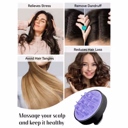 HEETA Hair Scalp Massager Brush  Updated Hair Shampoo Brush  Wet & Dry Scalp Exfoliator with Soft Silicone Bristles  Head Massager Washing Hair Care T