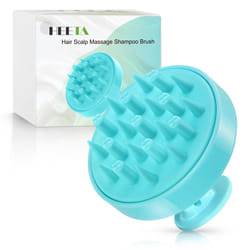 HEETA Hair Scalp Massager Brush  Updated Hair Shampoo Brush  Wet & Dry Scalp Exfoliator with Soft Silicone Bristles  Head Massager Washing Hair Care T