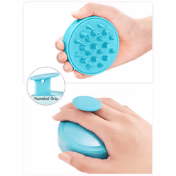 HEETA Hair Scalp Massager Brush  Updated Hair Shampoo Brush  Wet & Dry Scalp Exfoliator with Soft Silicone Bristles  Head Massager Washing Hair Care T