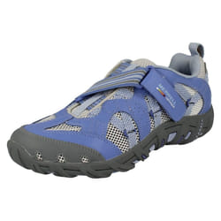 ) Girls Merrell Z-Strap Trainers Waterpro Z-Rap - M Fit - UK 10 Child, Persian Jewel (Blue