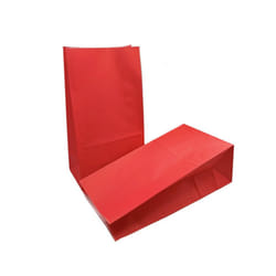 EMAAN 24 Pack Red Party Goody Bags 5.1 X 3.1 X 9.4 Inch Small Paper Treat Bags for Wedding Birthday New Year's Party Valentine's Day Party Snack Candy