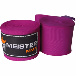 Meister Adult 180 Semi-Elastic Hand Wraps for MMA & Boxing Pair - Purple