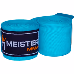 Meister Junior 108 Elastic Cotton Hand Wraps for MMA & Boxing Pair - Turquoise
