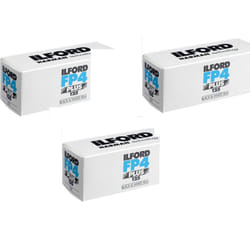3 X Ilford FP4 Plus  Black and White Print Film  120 (6 cm)  ISO 125 (1678169)