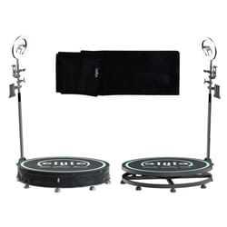 OLYLO Picture Frame  100cm/39.4'' Round  Nylon  for 360 Photo Booth Accessories  Machine Washable  Black  Plus Skirt for Parties