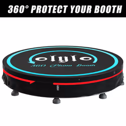OLYLO Picture Frame  100cm/39.4'' Round  Nylon  for 360 Photo Booth Accessories  Machine Washable  Black  Plus Skirt for Parties