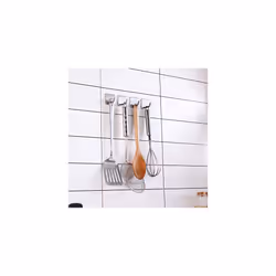 JS Self Adhesive Hooks, Stick on Hooks Holder for Tea Towel Robe Coat Kitchen Bathrooms,Stainless Steel Sticky Wall Hooks,Waterproof and Rustpro