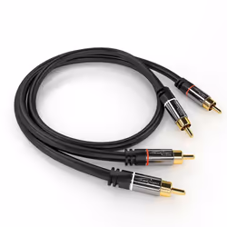 KabelDirekt 797698090016 audio cable 1 m 2 x RCA Black