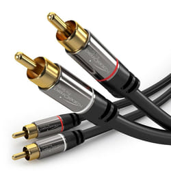 KabelDirekt 797698090030 audio cable 3 m 2 x RCA Black