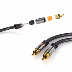 KabelDirekt 797698090535 audio cable 10 m RCA 2 x RCA Black