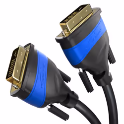 Dual Link DVI cable â with ferrite core for interference-free signal transmission â 0.5m (digital DVI-D/24+1 monitor cabl ...