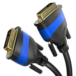 Dual Link DVI cable â with ferrite core for interference-free signal transmission â 0.5m (digital DVI-D/24+1 monitor cable, DVI to DVI, up to 2560