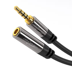 KabelDirekt 5m Headset Extension Cable (AUX Cable 3.5mm male > 3.5mm female connector 4-pole) PRO Series