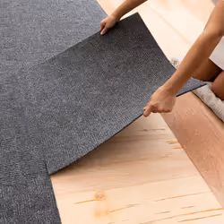 Mohawk Home 24"""" x 24"""" Indoor/Outdoor 0.25"""" Pile Height Peel and Stick Carpet Tile Grey Polyester (Pack of 15) (60 ...