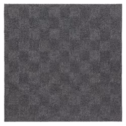Mohawk Home 24"""" x 24"""" Indoor/Outdoor 0.25"""" Pile Height  Peel and Stick Carpet Tile  Grey Polyester  (Pack of 15) (60 sqft/Box)