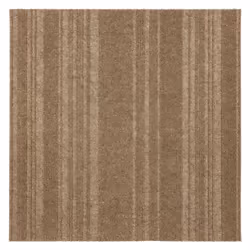 Mohawk Home 24"""" x 24"""" Indoor/Outdoor 0.25"""" Pile Height  Peel and Stick Carpet Tile  Brown Polyester  (15 Tiles) (60 sqft/Box)