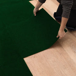Mohawk Home 24"""" x 24"""" Indoor/Outdoor 0.25"""" Pile Height  Peel and Stick Carpet Tile  Green Polyester  (15 Tiles) (60 sqft/Box)