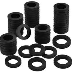 50 Pieces Beer Gaskets Beer Line Washer Keg Tap Line Washer Black Rubber Coupling Gasket for Beer Seal 18 Inch Thickness
