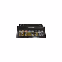 Vallejo Model Air Basic Colors Acrylic Paint Set for Air Brush - Assorted Colours (Pack of 8)