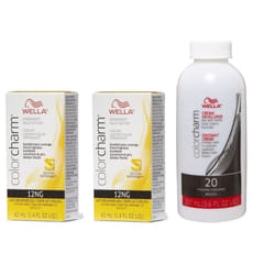 3.6oz ) Wella Color Charm Haircolor 12NG Surf Side Blonde Plus - 12NG + 12NG+Developer (Vol. 20