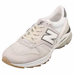 New Balance 770.9 Made In England Mens Fashion Trainers in White Grey - 8