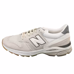 New Balance 770.9 Made In England Mens Fashion Trainers in White Grey - 8