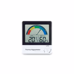 Healthy living thermometer & hygrometer with comfort zone indication