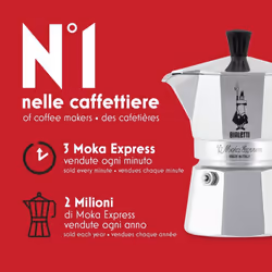 Bialetti Moka Express Aluminium Stovetop Coffee Maker (1 Cup)