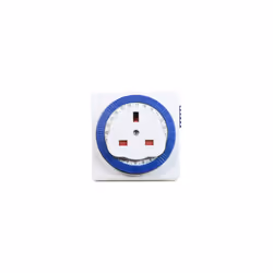 Timer Switch Square | 24 Hour Segment Timer Light Switch | White UK Plug | S24HRSQT3