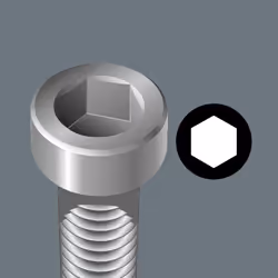 Wera 05073946001 1 x 6 x 50 mm "Impact 840/4 IMP DC" SB Bits for Hex Socket Screws - Silver