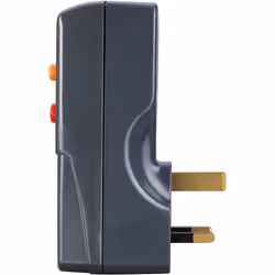 Masterplug ARCDKG-MP Single Socket RCD Safety Adaptor, 112 x 72.3 x 50.5 mm, Black