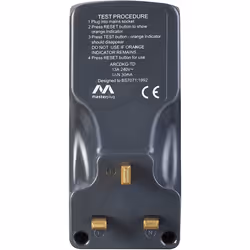 Masterplug ARCDKG-MP Single Socket RCD Safety Adaptor, 112 x 72.3 x 50.5 mm, Black