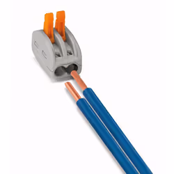 WAGO 222-412 2 Pole Lever Cable Connector, 0.08-2.5mm, Grey/Orange,50 pieces
