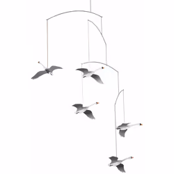 Scandinavian Swan Hanging Mobile - 22 Inches - High Quality Cardboard