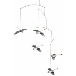 Scandinavian Swan Hanging Mobile - 22 Inches - High Quality Cardboard