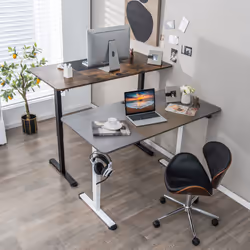 140 x 70 cm Height Adjustable Standing Desk with Motor Ergonomic Table